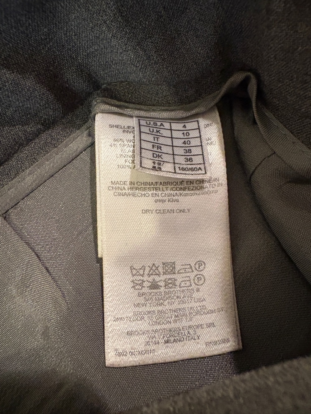 Brooks Brothers Caroline Fit Trousers Pants Gray Wool Lightweight Office - Picture 6 of 10